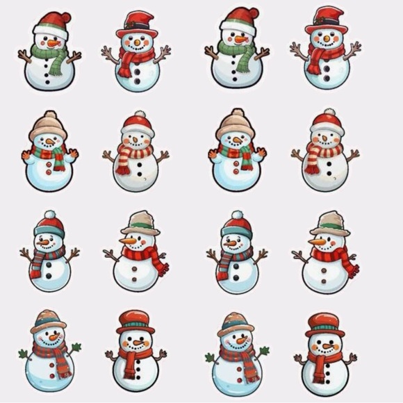 Stickeraft Other - ❄️ 100 Pcs Snowman Stickers Roll – 1 Inch Christmas Holiday Labels Cute Snow ❄️